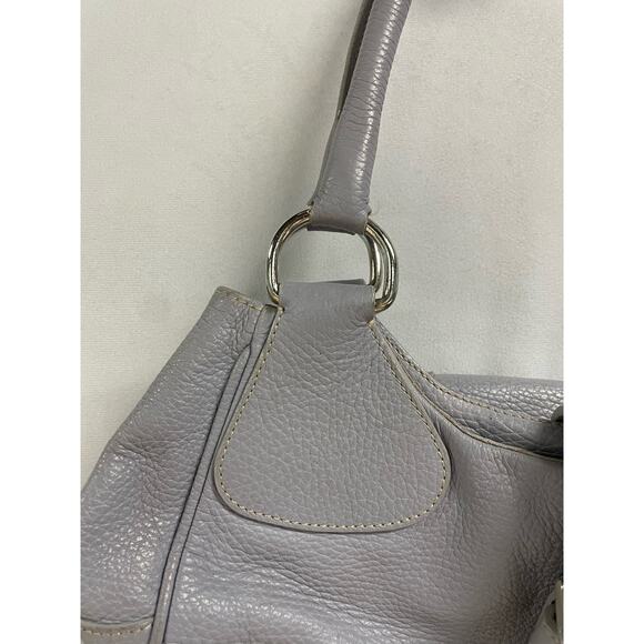 PRADA Vitello Daino Moon Shoulder Bag Purse Buckle Small Leather Purple Blue - Picture 6 of 14